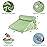 Bedluxe 3Pcs Orthopedic Bed Wedge Pillow Set, Foam Wedge Pillow Post Surgery for Back, Leg and Knee Support, Adjustable 9&12 Inch Folding Triangle Pillow for Sleeping, Acid Reflux, Snoring, Green