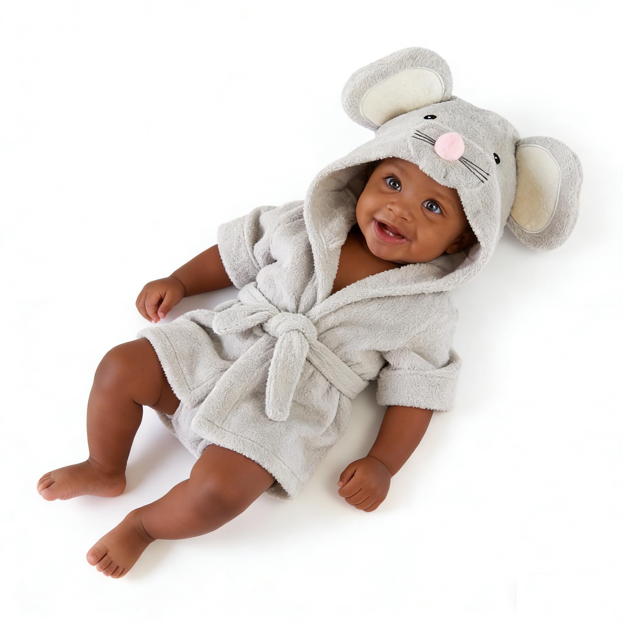 Baby Boy Bathrobe Hooded Towels Unisex Infant Bath robe Towel For Toddle Terry Ultra Absorbent Durable Blankets