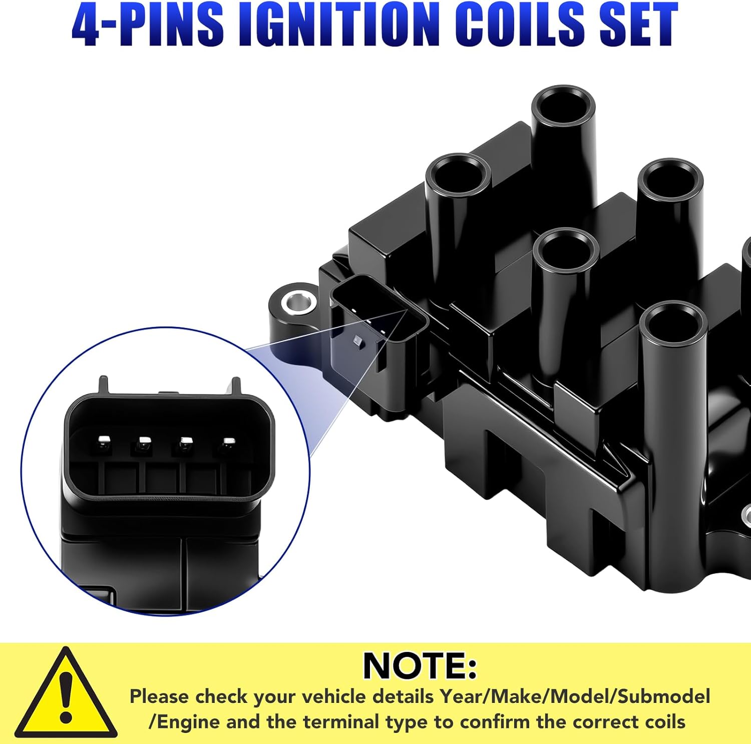1x Ignition Coil Pack and 6x Spark Plugs for 2004 2005 2006 2007 2008 Ford Ranger Mazda B3000 3.0 V6 Spark Plugs and Coils Replaces# FD498 1F2018100