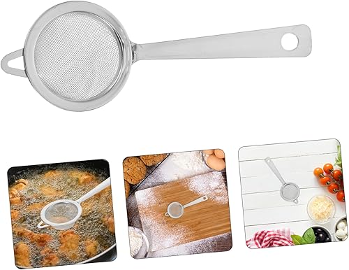 Miniatura 8 de Colador de acero inoxidable Colador de malla de té Colador de cocina Colador de tamiz de cocina Cuchara ranurada Manchador de acero inoxidable