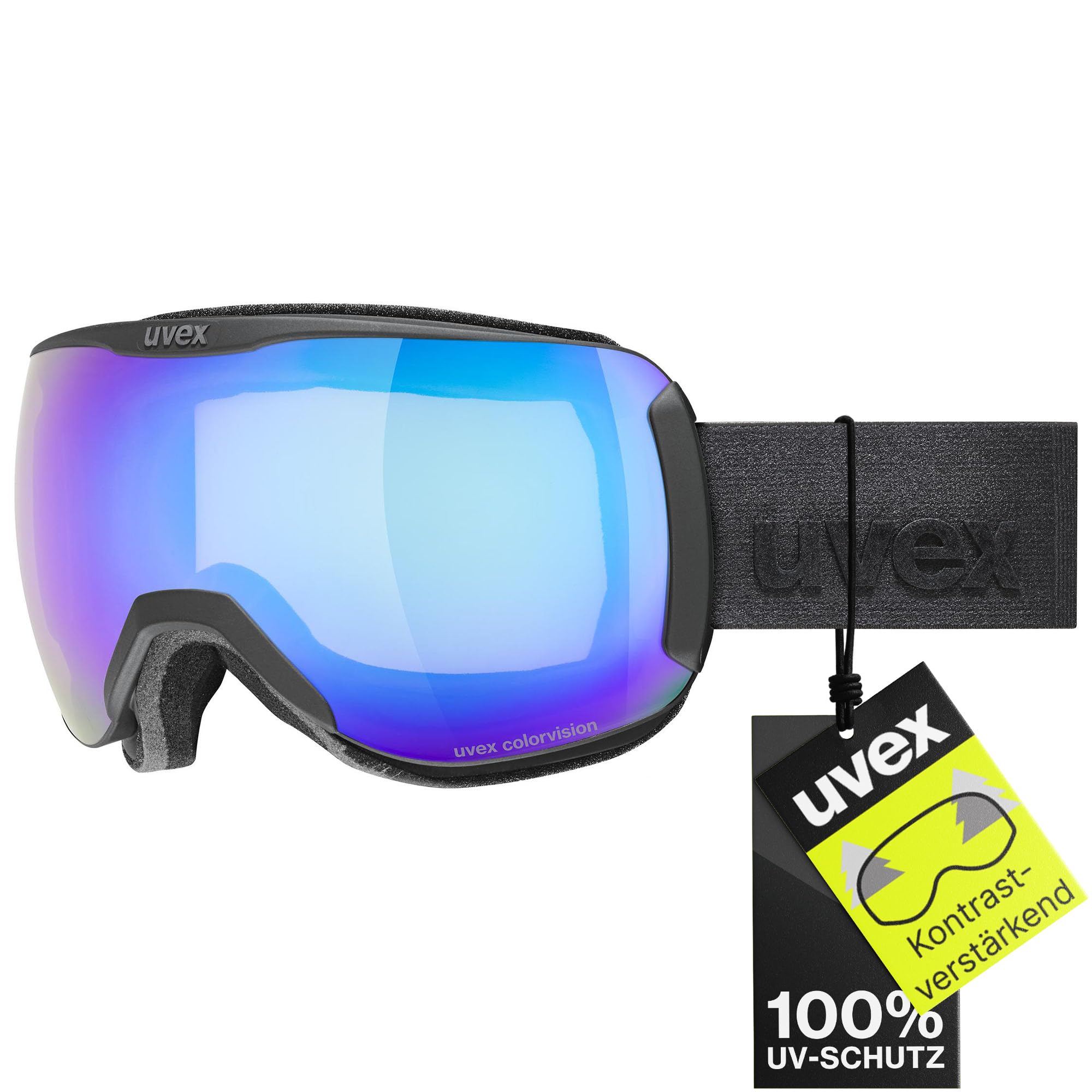 uvex downhill 2100 CV - kontrastverstärkende Skibrille mit schmalem Rahmen und extra weitem Sichtfeld für Damen und Herren