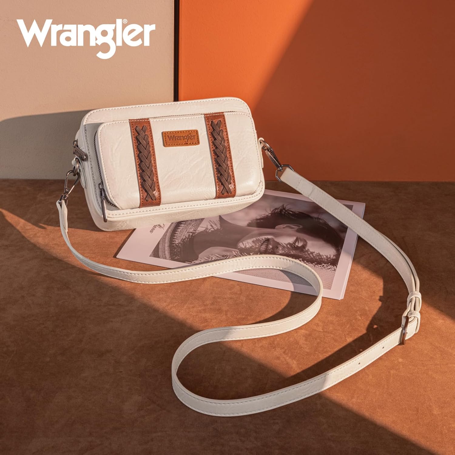Wrangler Crossbody Bag for Women Shoulder Purse Small Multi Pocket Crossover Bag with Adjustable Strap - Image 3