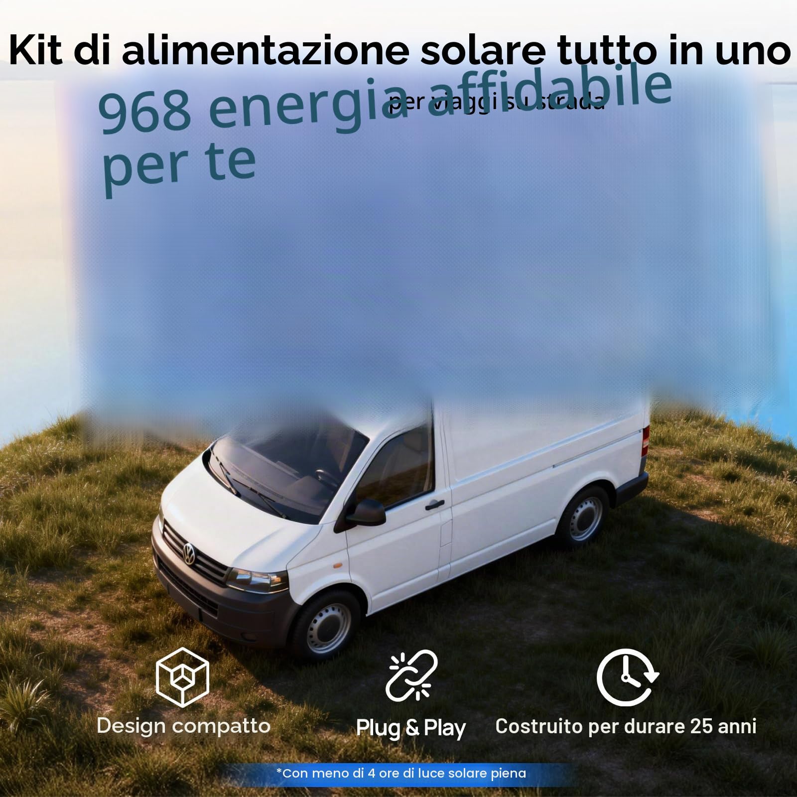 ECO-WORTHY Kit pannello solare da 240 W 12 V 1 kWh/giorno fuori rete per camper, auto, barca, riparo da campeggio: 2 pannelli mono 120 W + regolatore PWM 30 A