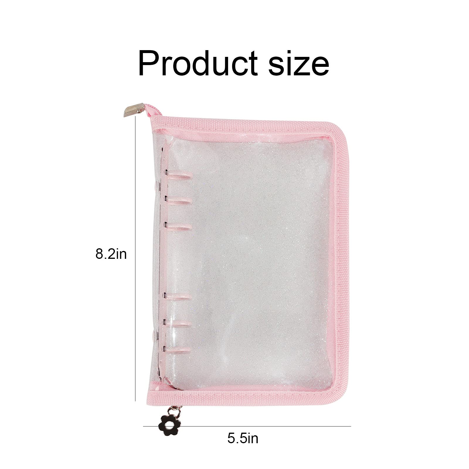 Amazon.co.jp: A6バインダー ピンク A6 予算バインダー ジッパー付き