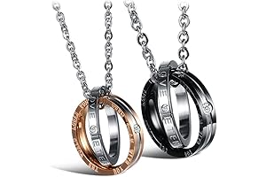 Eternal Connect: His and Hers Matching Love Pendant Necklaces
