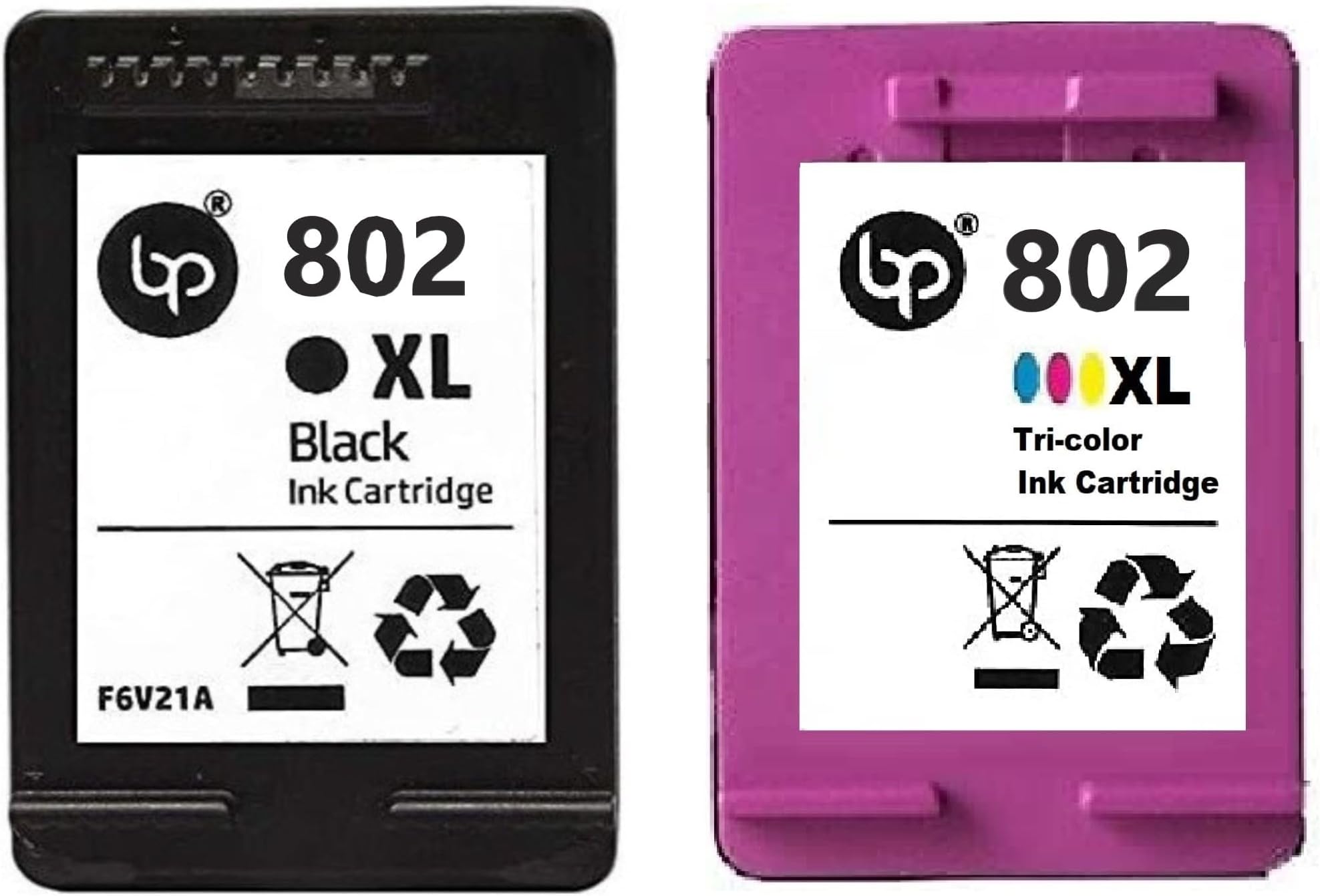 Blue Power 802 Black Colour Combo Ink Cartridges.