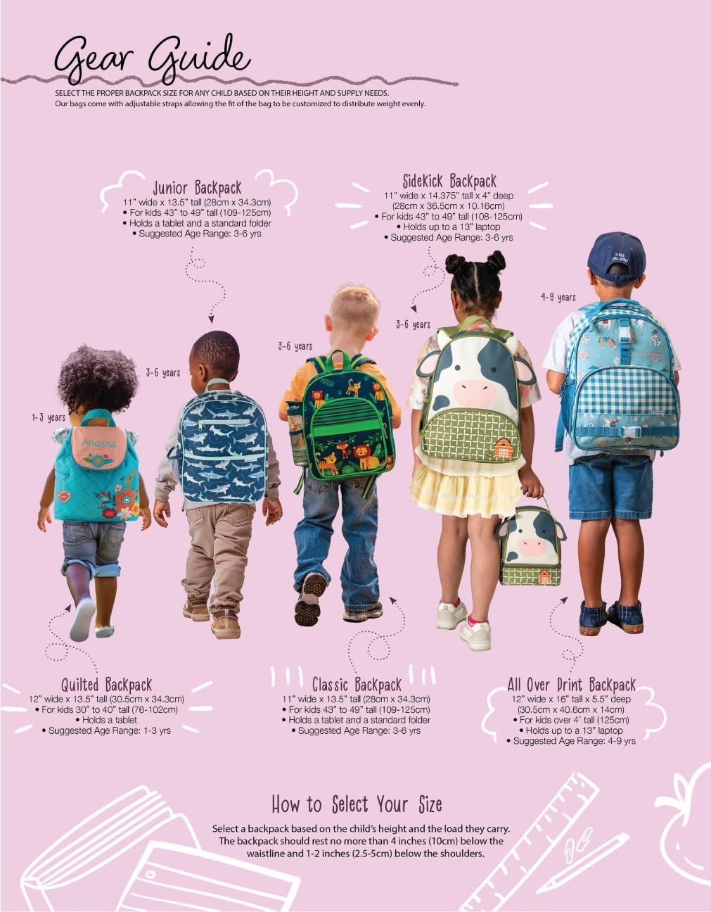 Stephen Joseph Sidekick Backpack, Cat