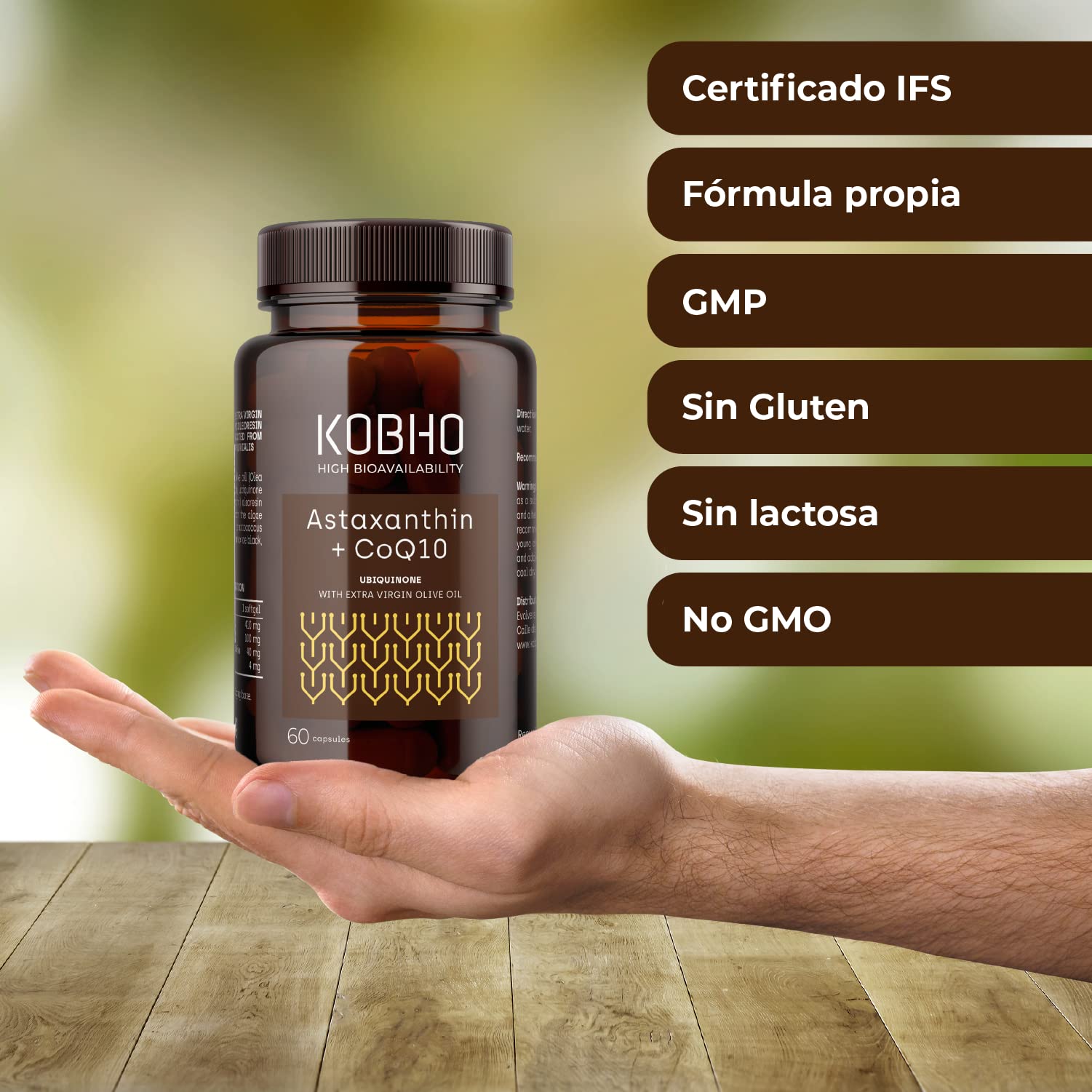 Astaxantina Astapure® y Coenzima Q10, Ingredientes Naturales, 60 perlas | Antioxidante, Protección Celular, Salud Cardiovascular, Cuidado de la Piel y Protector Ocular (Paquete de 2)