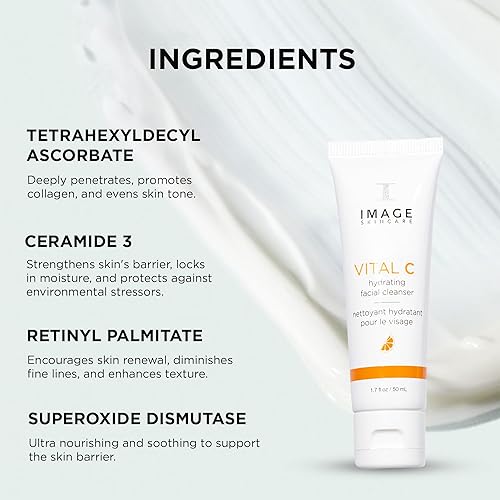 Miniatura 4 de IMAGE Skincare, VITAL C Hydrating Facial Cleanser, Gentle Face Wash with Vitamin C, E and A