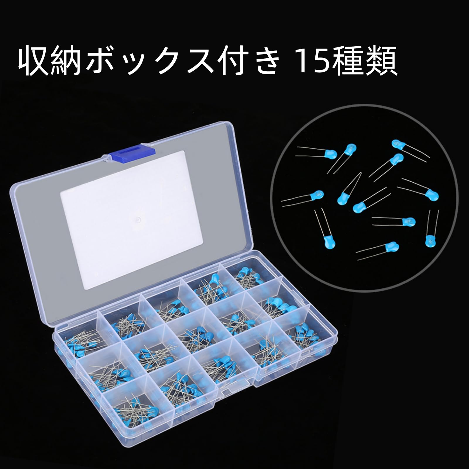Amazon.co.jp: コンデンサー 180Pcs 100pF-10000pF 15値 1kV高電圧