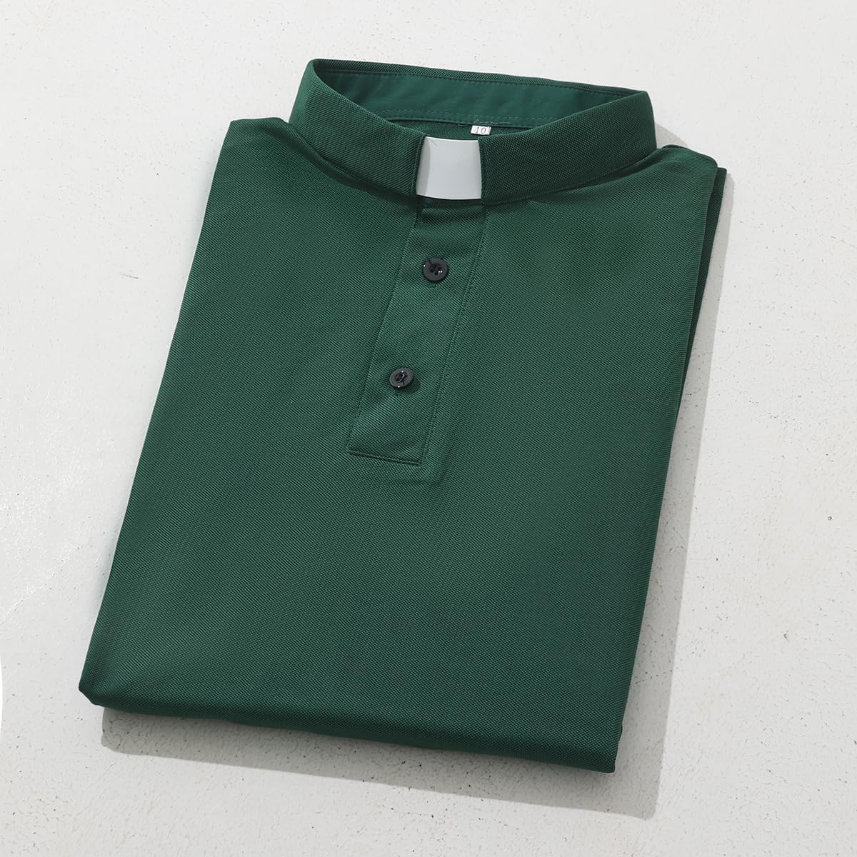 Men's Clergy Tab Collar Polo Shirt Short Sleeve Pastor Minister Preacher Shirt
