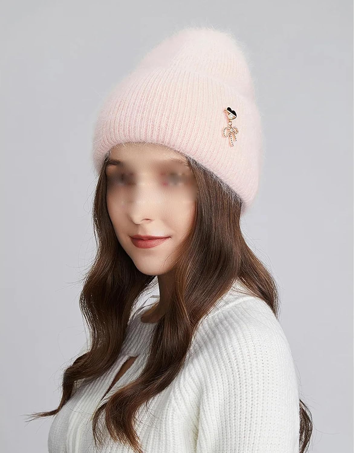 Women's Winter Soft Warm Cuffed Beanie Hat Solid Colors Casual Slouchy Knit Skull Cap Outdoor Sports Cold Weather Hat
