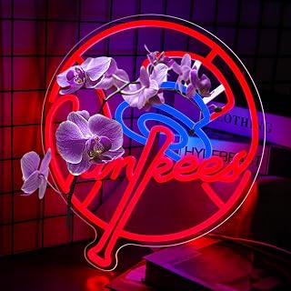 Baseball Neon Signs for Wall Decor, LED Dimmable Baseball Team Neon Lights Signs for Bedroom, Man Cave, Garage, Game Room Decor, Home, Bar, Birthday Party Gifts for Sports Fans