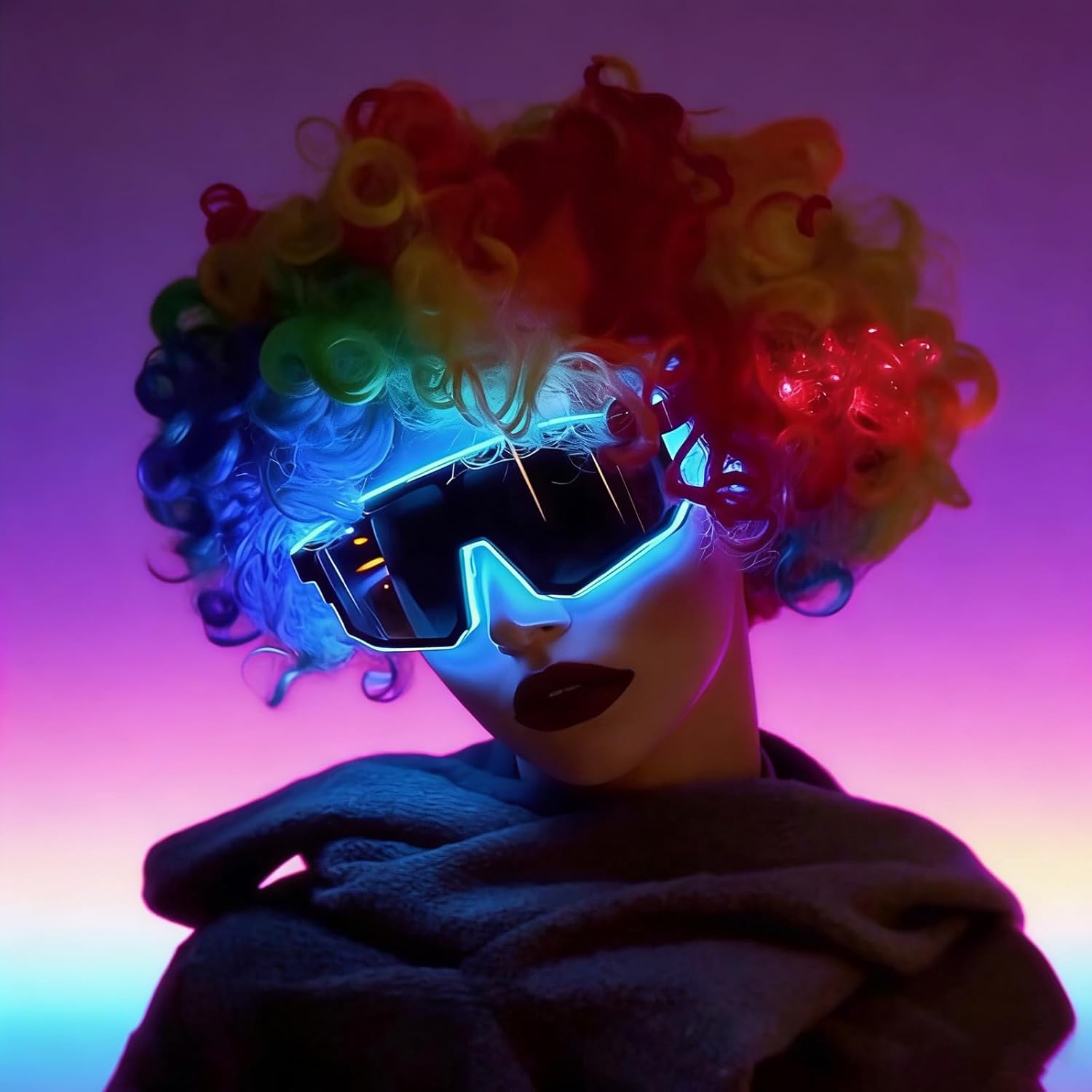 LED Light Up Glasses, Glow in the Dark Glasses, Funny Sunglasses Birthday Gifts Costume Party Accessories