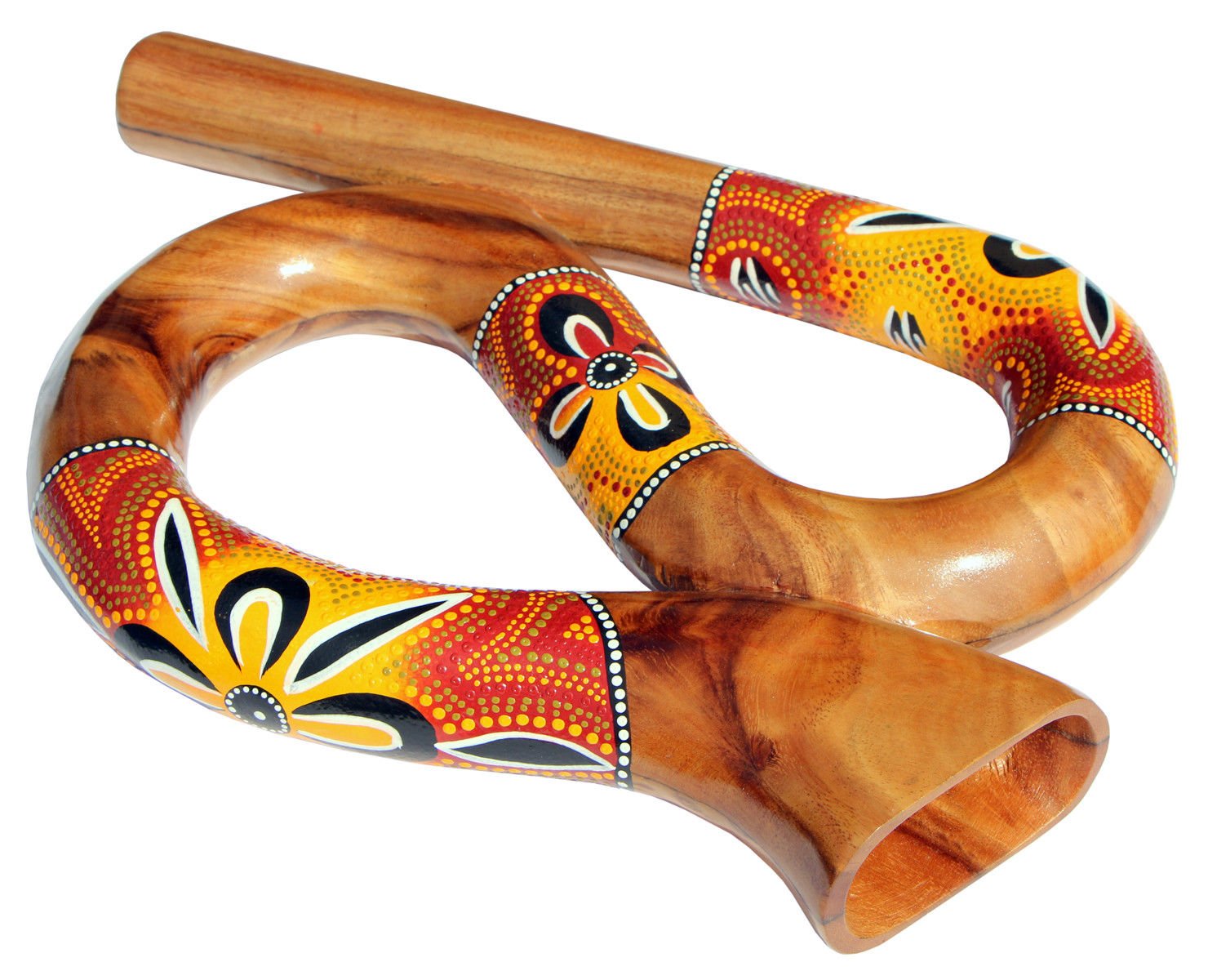 Didgeridoo Didgeridoo Didge Did104 Corne De Voyage Ronde Jaune