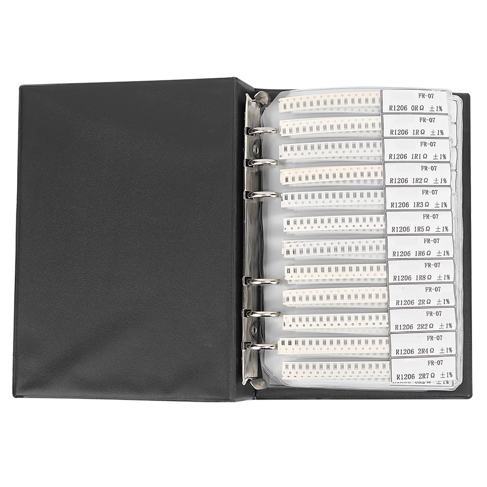 Akozon 1206 Serie 170 Resistore Assortimento Sampione Book Componenti Elettronici di Alta qualità Collezione in Plastica Durevole Ideale per Professionisti Ed Appassionati