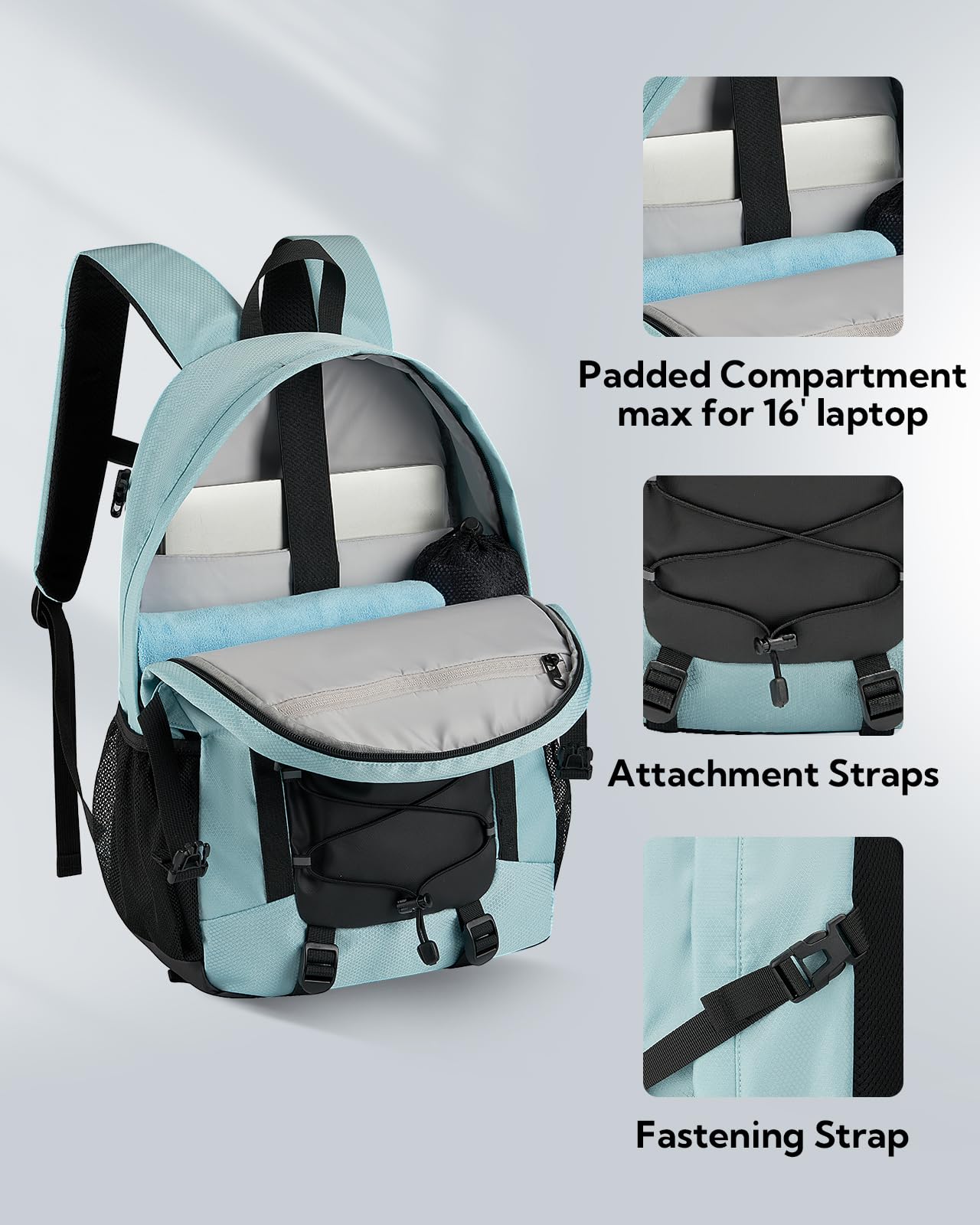 WATERFLY Plecak trekkingowy 25 l, dla mężczyzn i kobiet: sportowy plecak trekkingowy, lekki plecak outdoorowy z odpinaną klamrą piersiową, na wędrówki, podróże, kemping