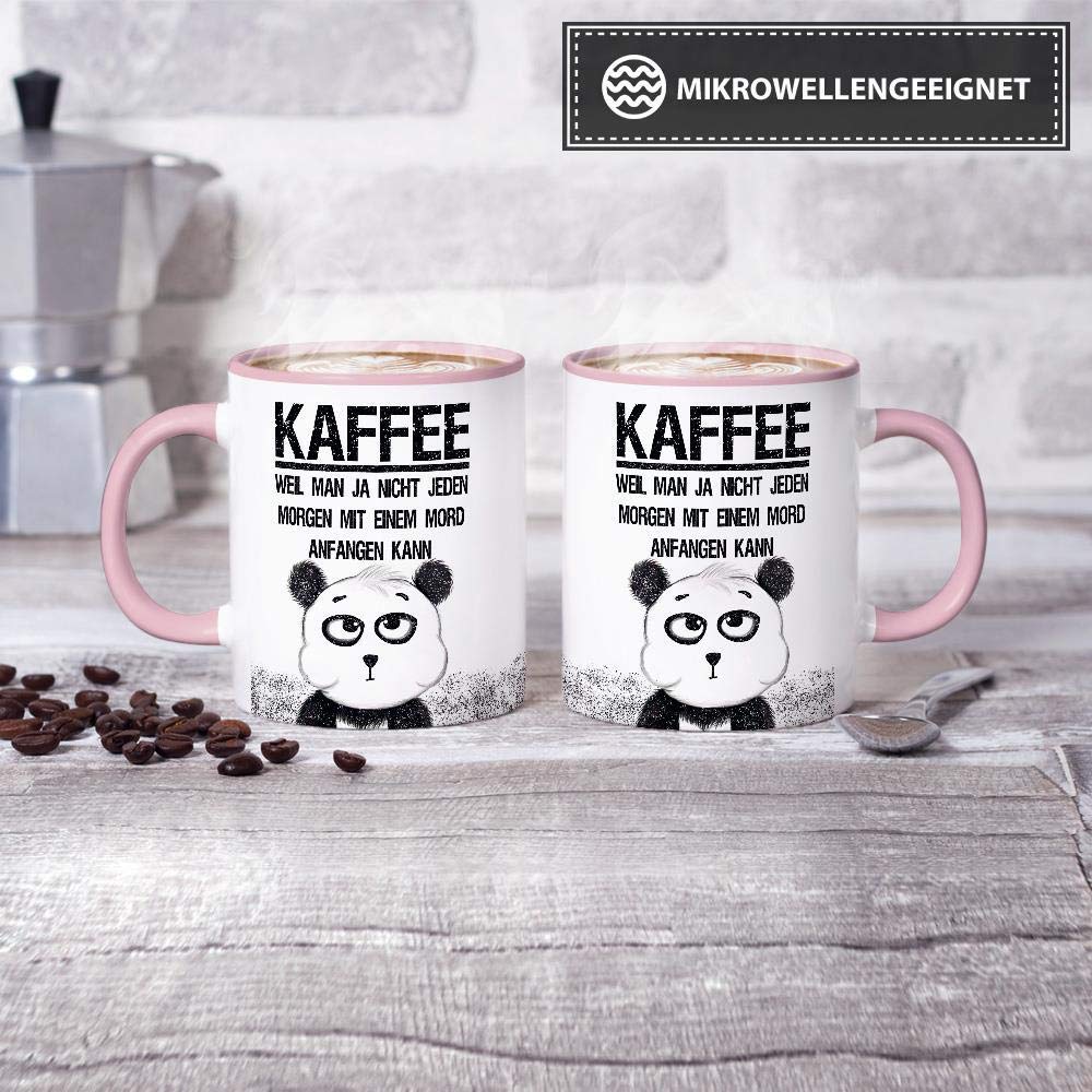 Schwarzer Humor Kaffee Tasse Mit Spruch – „Weil Nicht Jeder Morgen Mit Einem Mord Tee Kaffee Mord