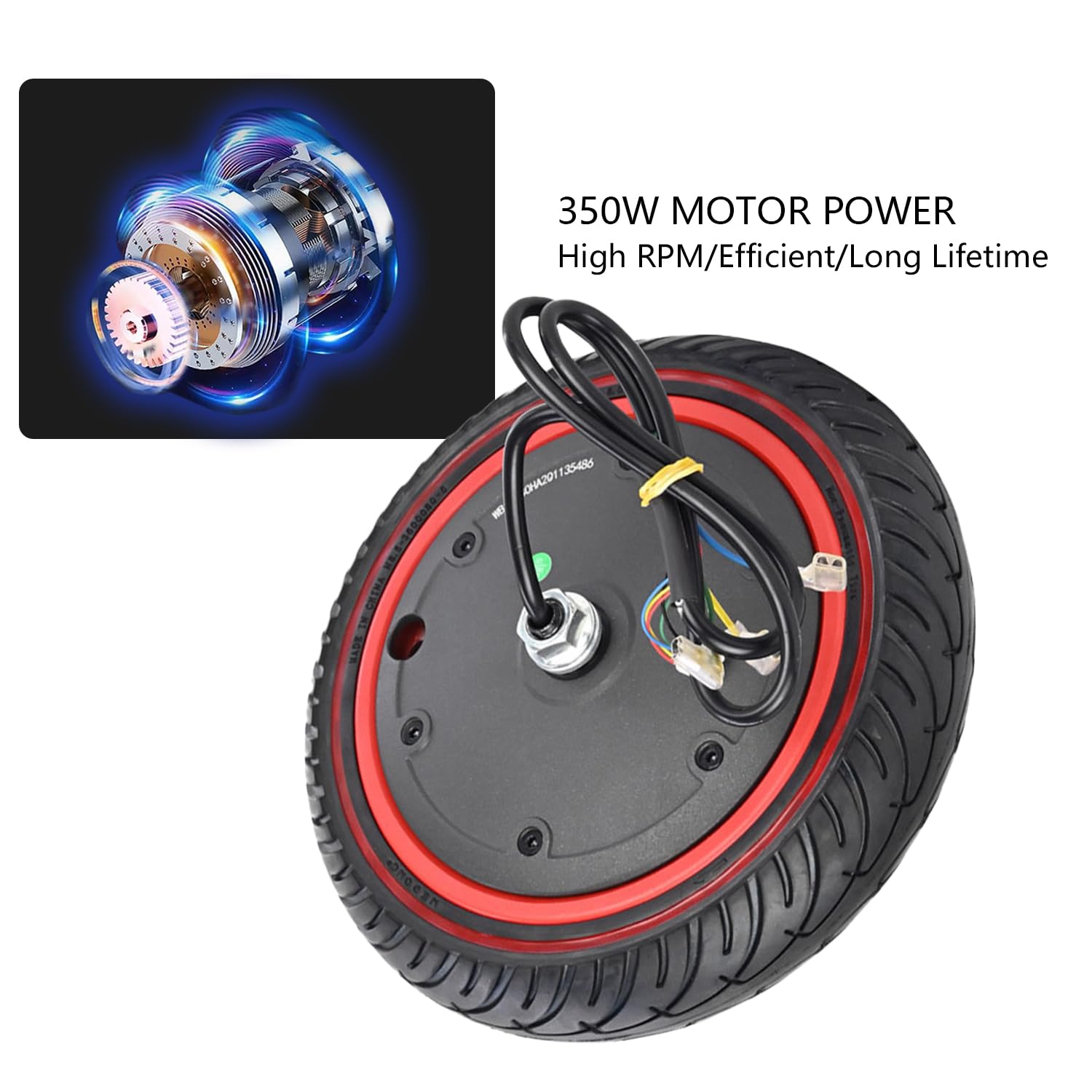 GLDYTIMES 8.5 inch 8.5x2.5 Solid Tire, 8.5 x2.5 Fit for Gotrax GXL V2 XR APEX XL Zero 9 Electric Scooter, 8.5 ''8 1/2x2 (50-134) Rubber Front or Rear Scooter Wheels