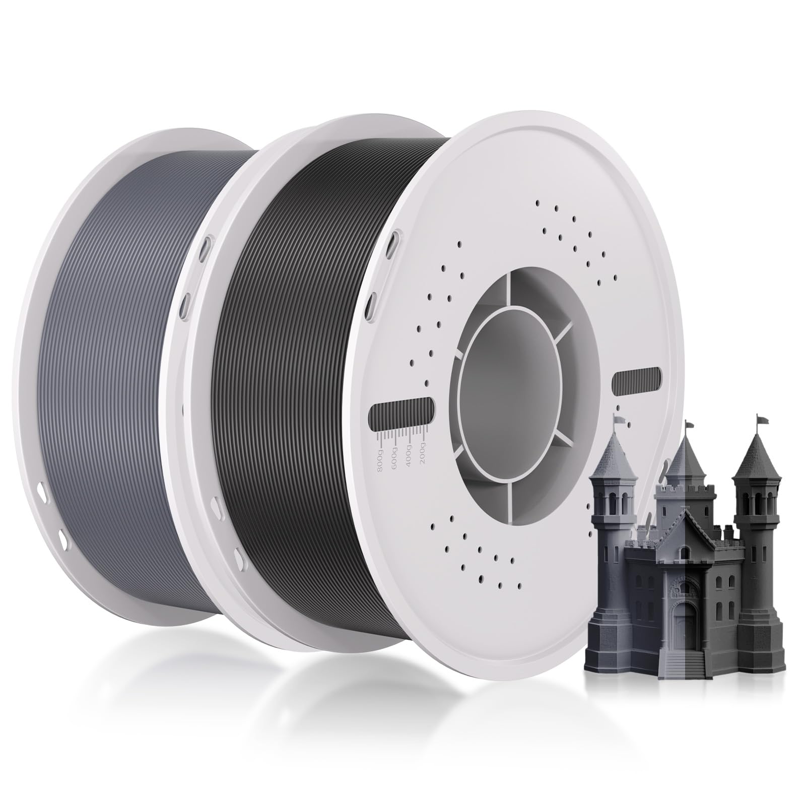 PLA Basic Filament,High Toughness&High Speed 3D Printer Filament 1.75mm Dimensional Accuracy±0.03mm Neatly Wound Filament for Bambu Lab/Anycubic/