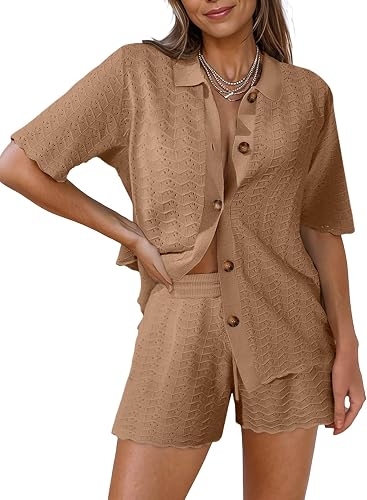 Pink Queen Women Knit Shorts Set 2 Piece Outfits Short