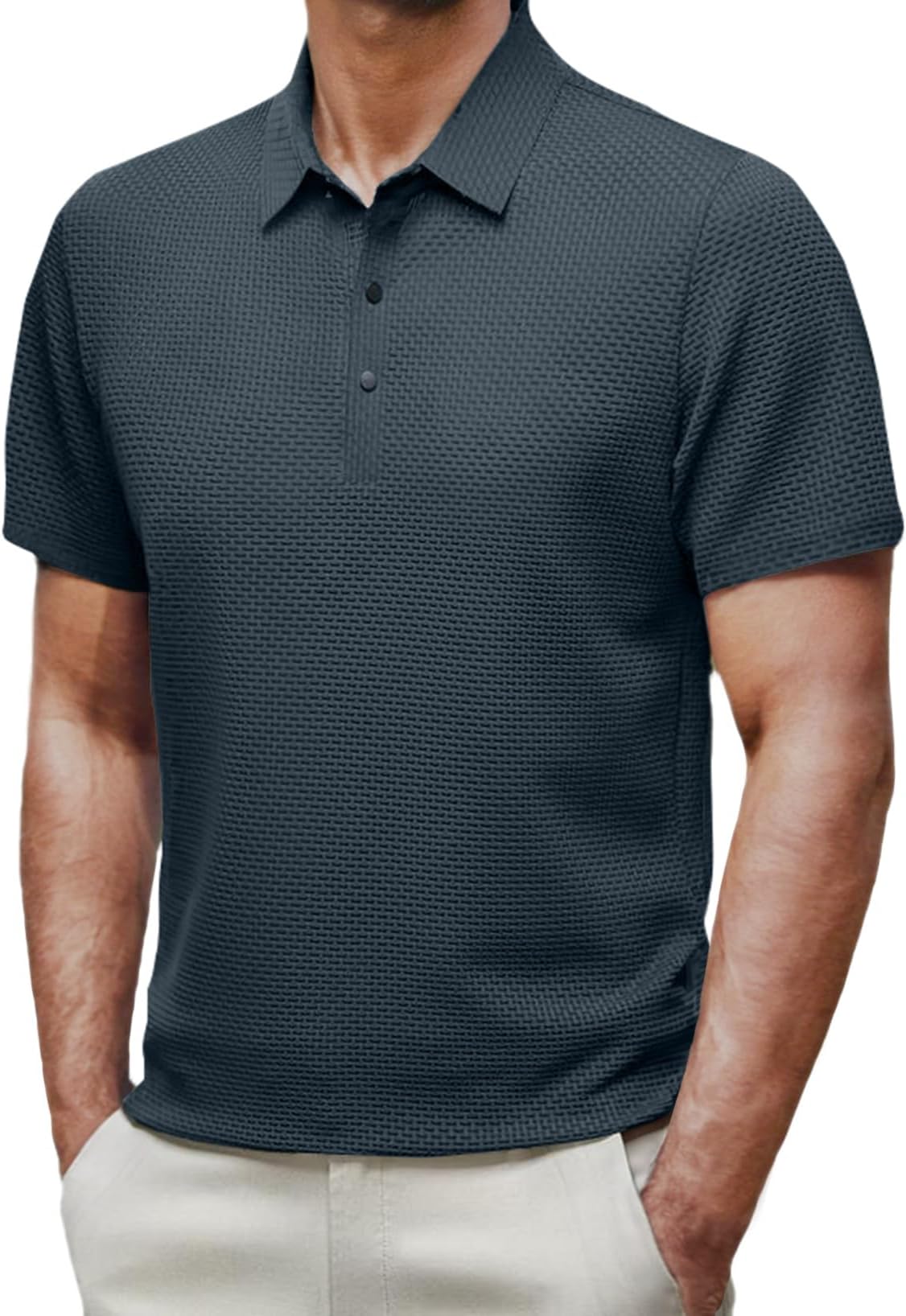 JMIERR Men's Polo Shirt Quick Dry Performance Short Sleeve Shirts Moisture Wicking Golf Shirt