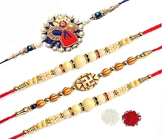 ra-rock Bhaiya Bhabhi Rakhi Pair Combo Set Of Four Rakhi For Brother and Sister-in-Law-picture-50