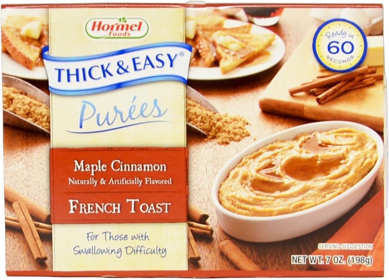 Hormel Thick Easy Purees Puree 7 oz Tray Maple Cinnamon French Toast Ready to Use Puree 60742 Case of 7
