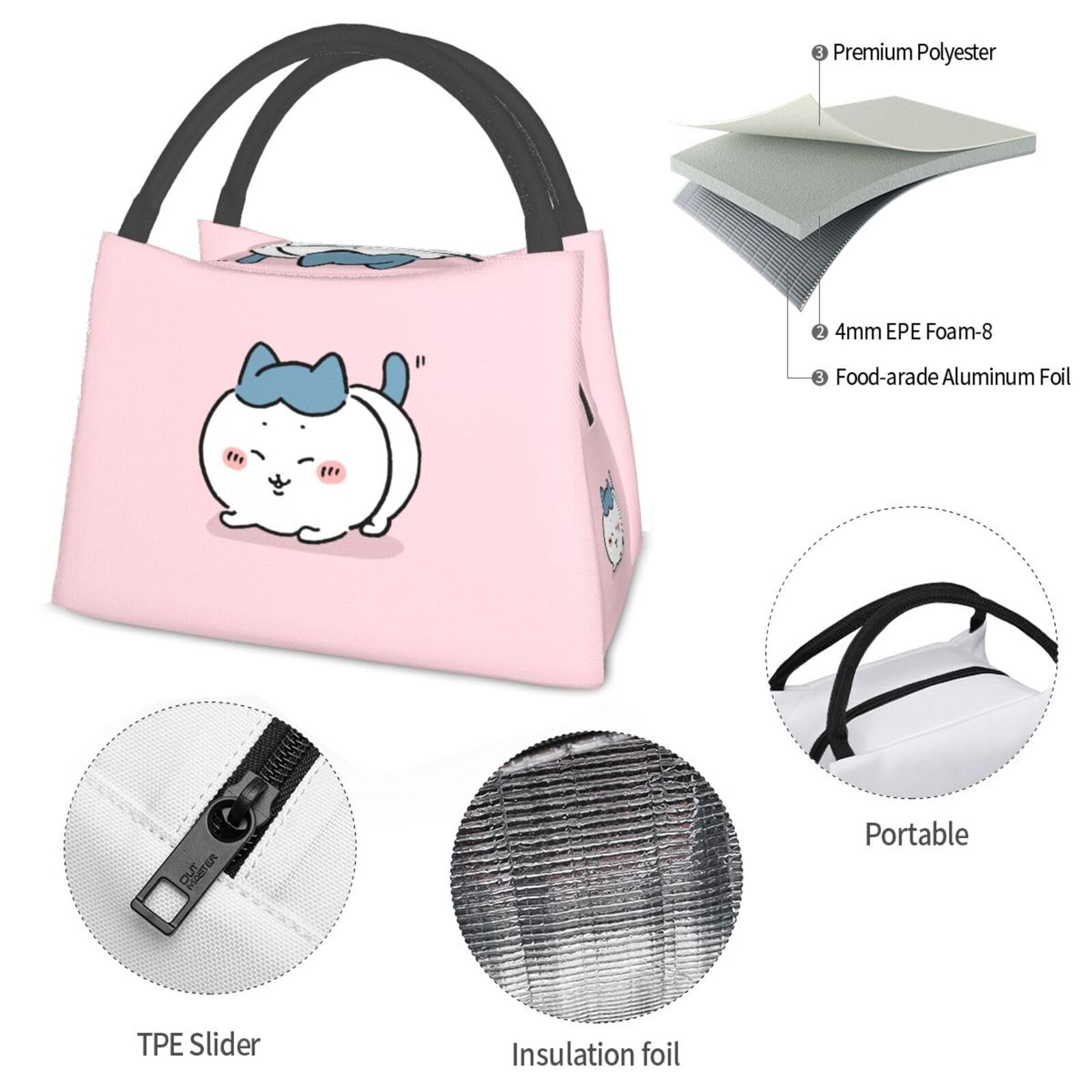 Amazon｜ランチバッグ ちいかわ ハチワレ 弁当袋 保冷ランチバッグ お