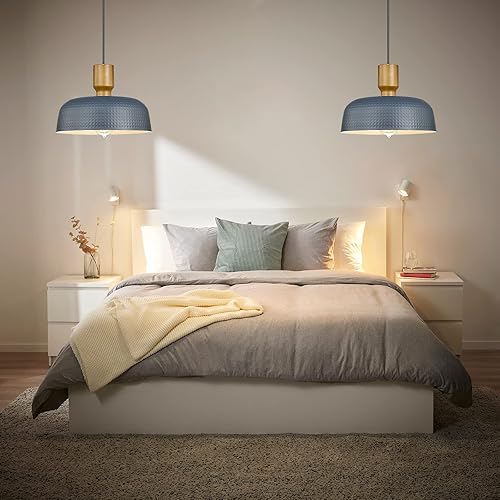 Miniatura 6 de Darkaway Lámparas colgantes de techo con pantalla de metal martillado, lámpara colgante moderna para iluminación de isla de cocina, lámpara colgante