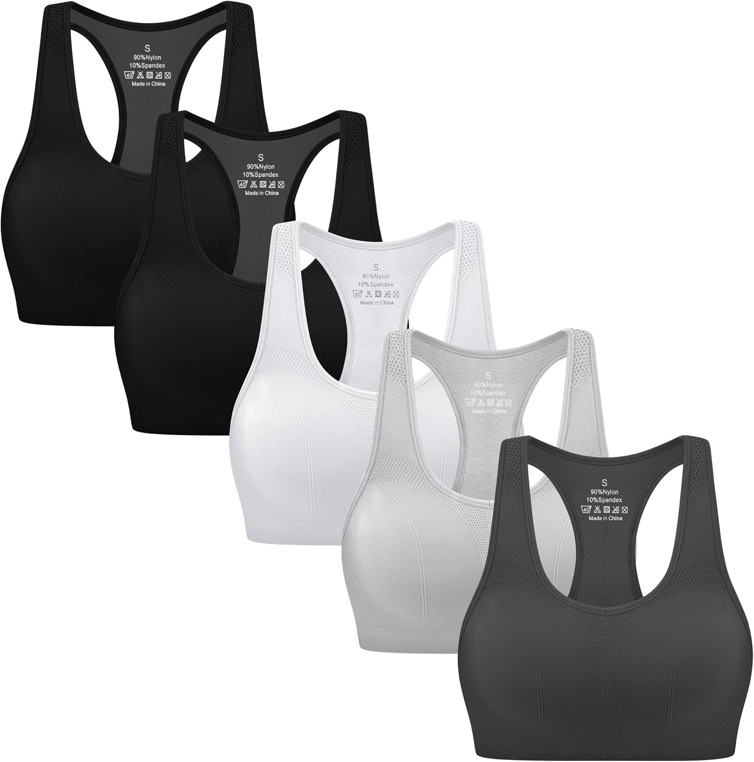 Racerback Sports Bras for Women High Impact Workout Gym Running Activewear Tops