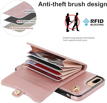 iPhone 7 Plus/8 Plus/6 Plus/6s Plus Phone Case Shoulder Strap Neck Strap Diagonal Strap Shoulder Case Rope Strap iPhone 7 Plus Wallet Type Case iPhone 8 Plus Case Wallet Type iPhone 6 Plus Case Wallet