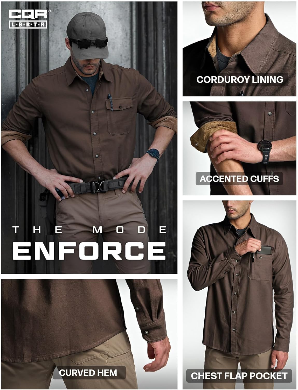 CQR Men's 100% All Cotton Button Down Flannel Shirts, Long Sleeve Brushed Warm Soft Casual Outdoor Plaid Shirt - Image 7