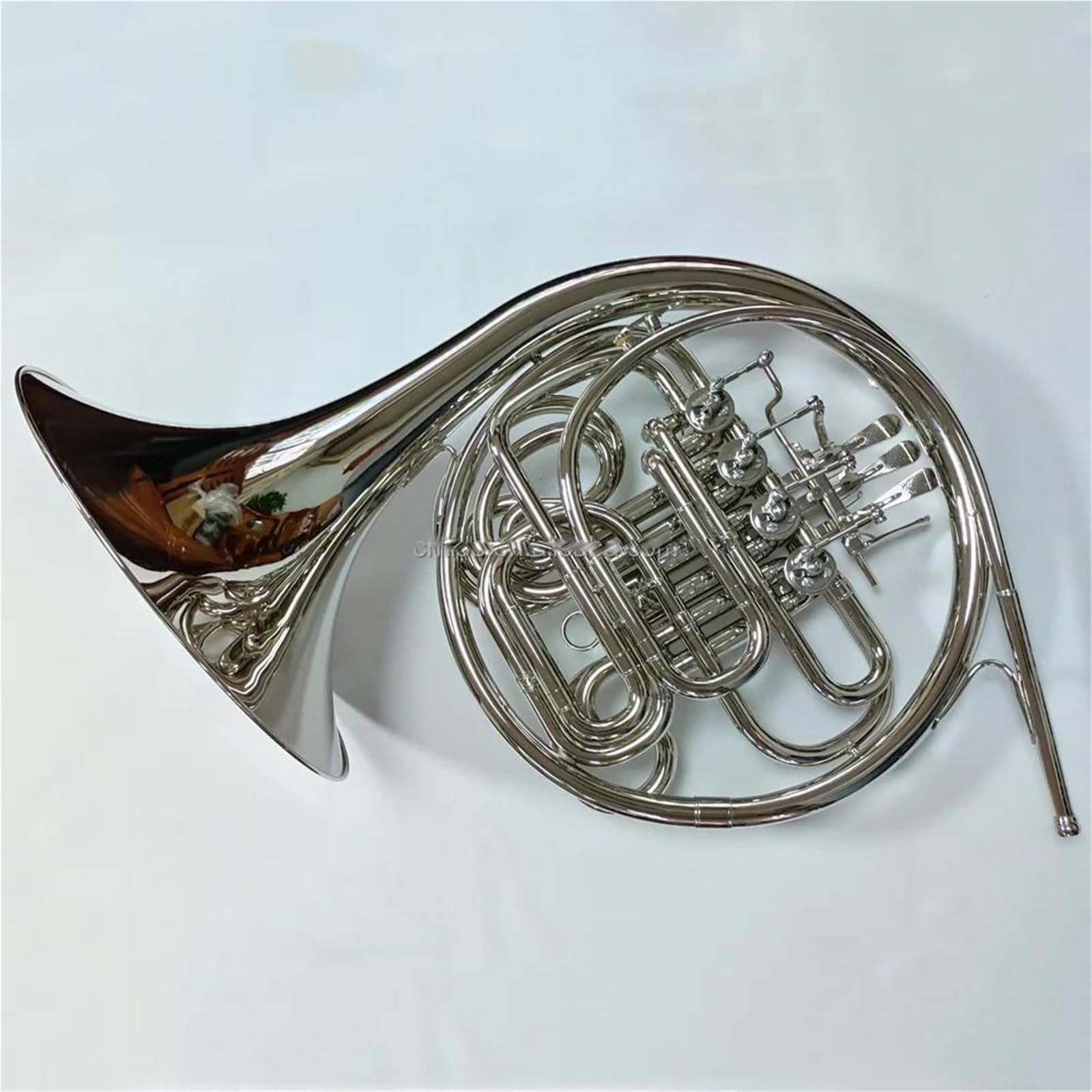 Cors D'harmonie Cor Français En Fa Sib Plaqué Nickel À Quatre Clés Et Double Rangée