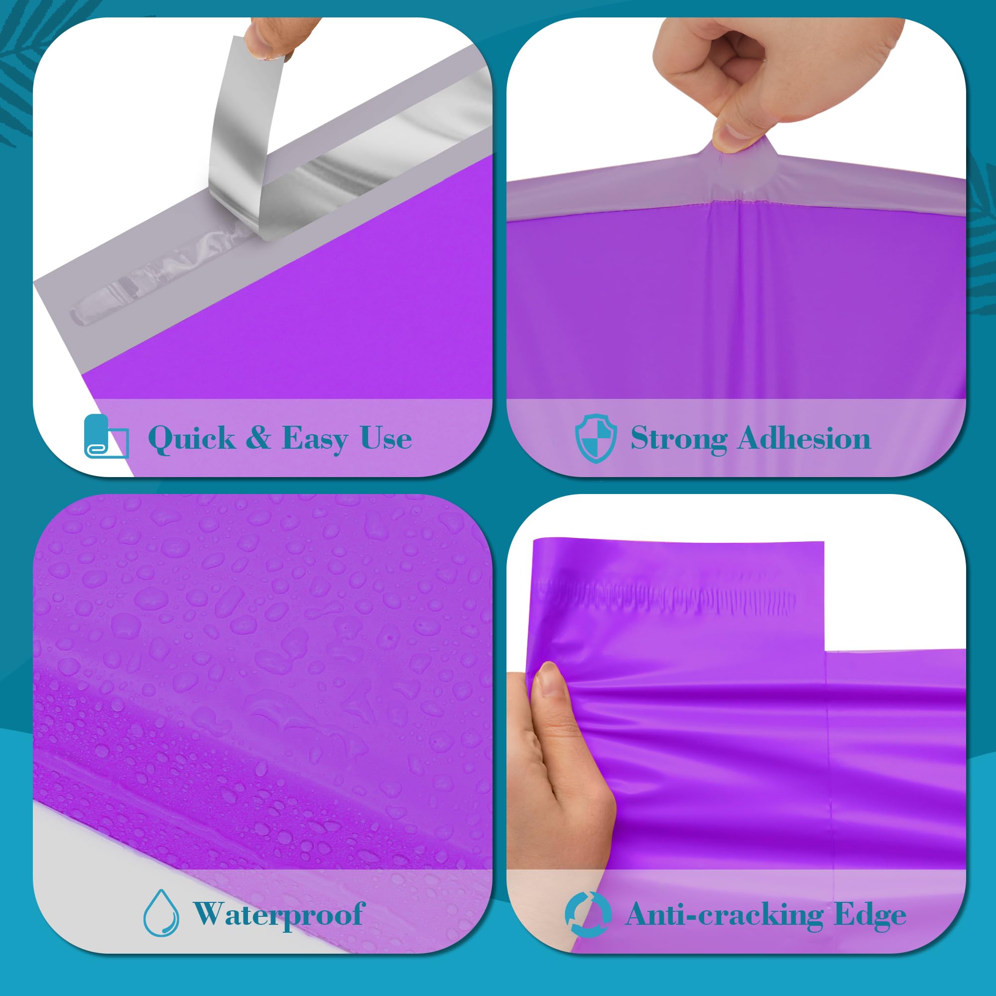 Lot De 75 Enveloppes En Polyéthylène Respectueuses De L'environnement - 25,4 X 33 Cm - Jolis Sacs D'emballage Pour Vêtements, Sacs En Polyéthylène De 2,3 Mm D'épaisseur Pour Expédition De Petites