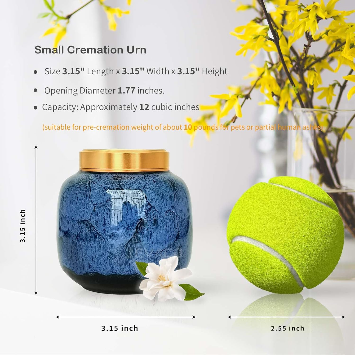 4-Piece Memorial Urn Set - 6.7 fl oz Each, Kiln-Transmutation Urns for Family Ash Sharing, Multicolor Keepsakes