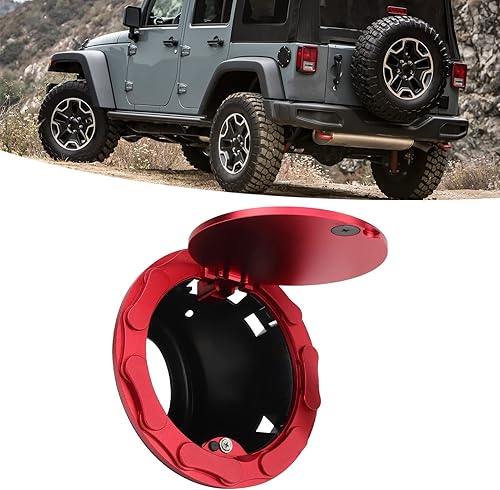 Miniatura 5 de Tapa del depósito de combustible de repuesto para Wrangler JK Rubicon Sahara 2007-2018, para accesorios ilimitados de 2 puertas y 4 puertas, no