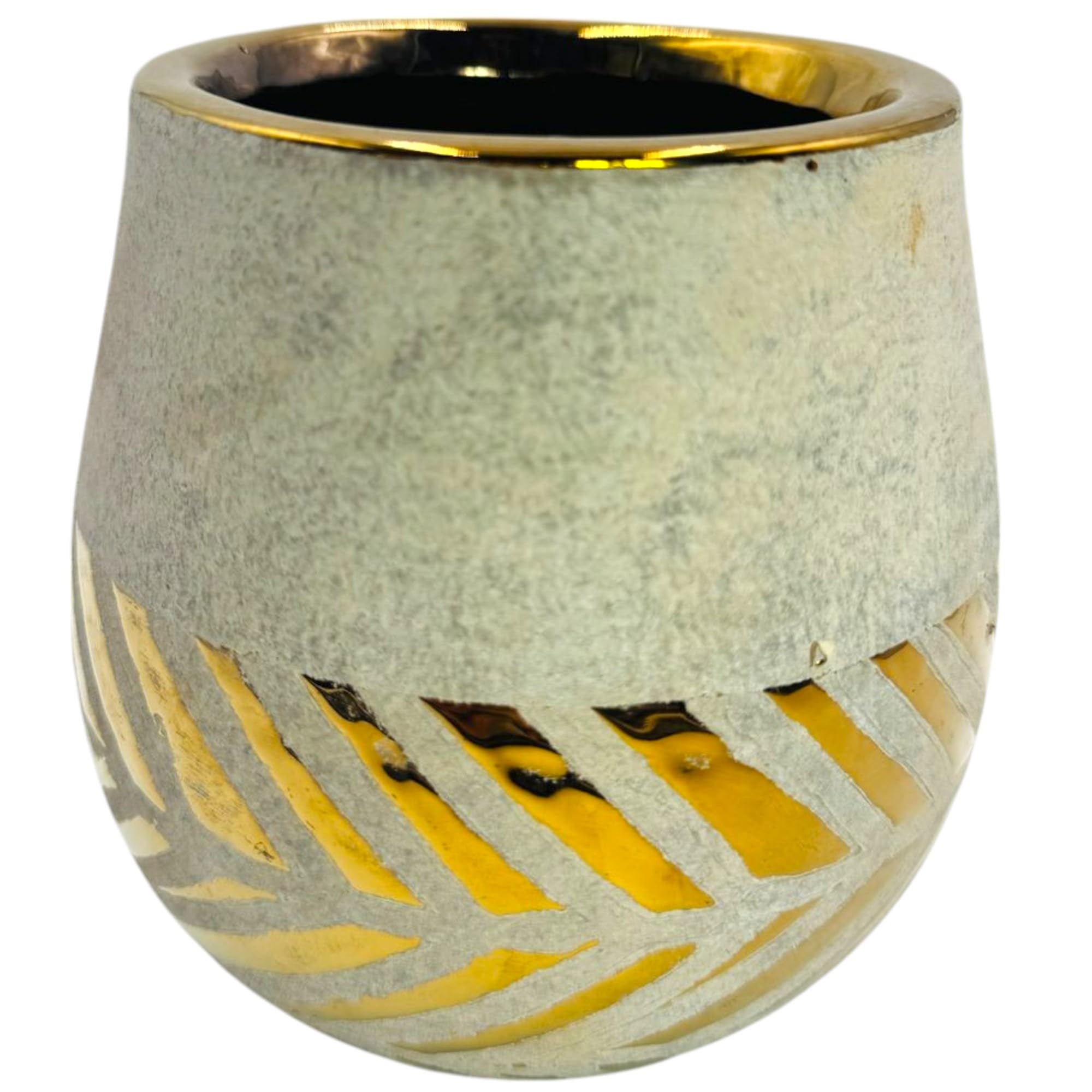 Round Ceramic Flower Pot - Modern & Boho Decor -18 Round Ceramic Flower Pot - Modern & Boho Decor -18