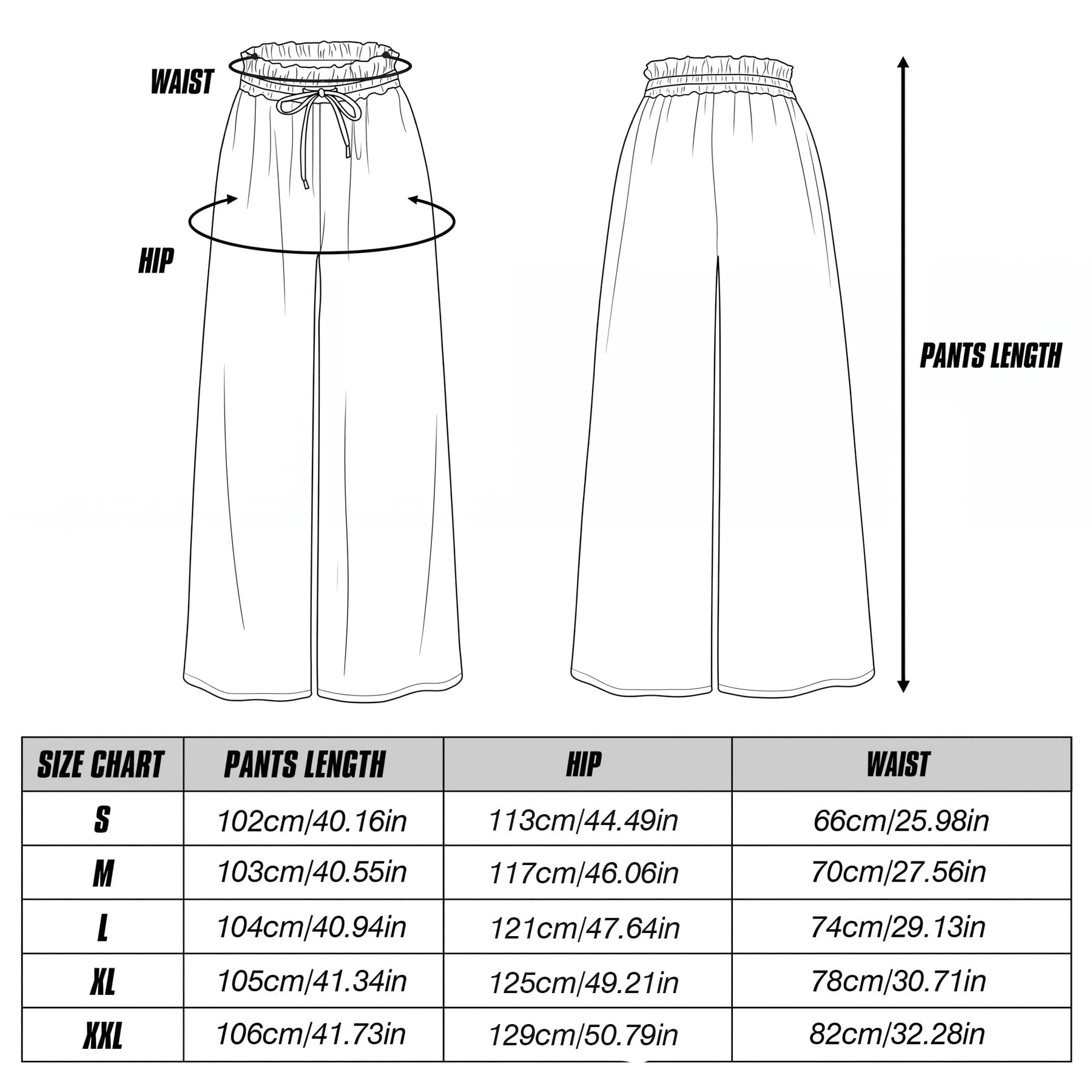 Spesh Pantalon à jambes larges pour femme, taille haute élastique, pantalon d'été ample pour femme, pantalon décontracté avec poches