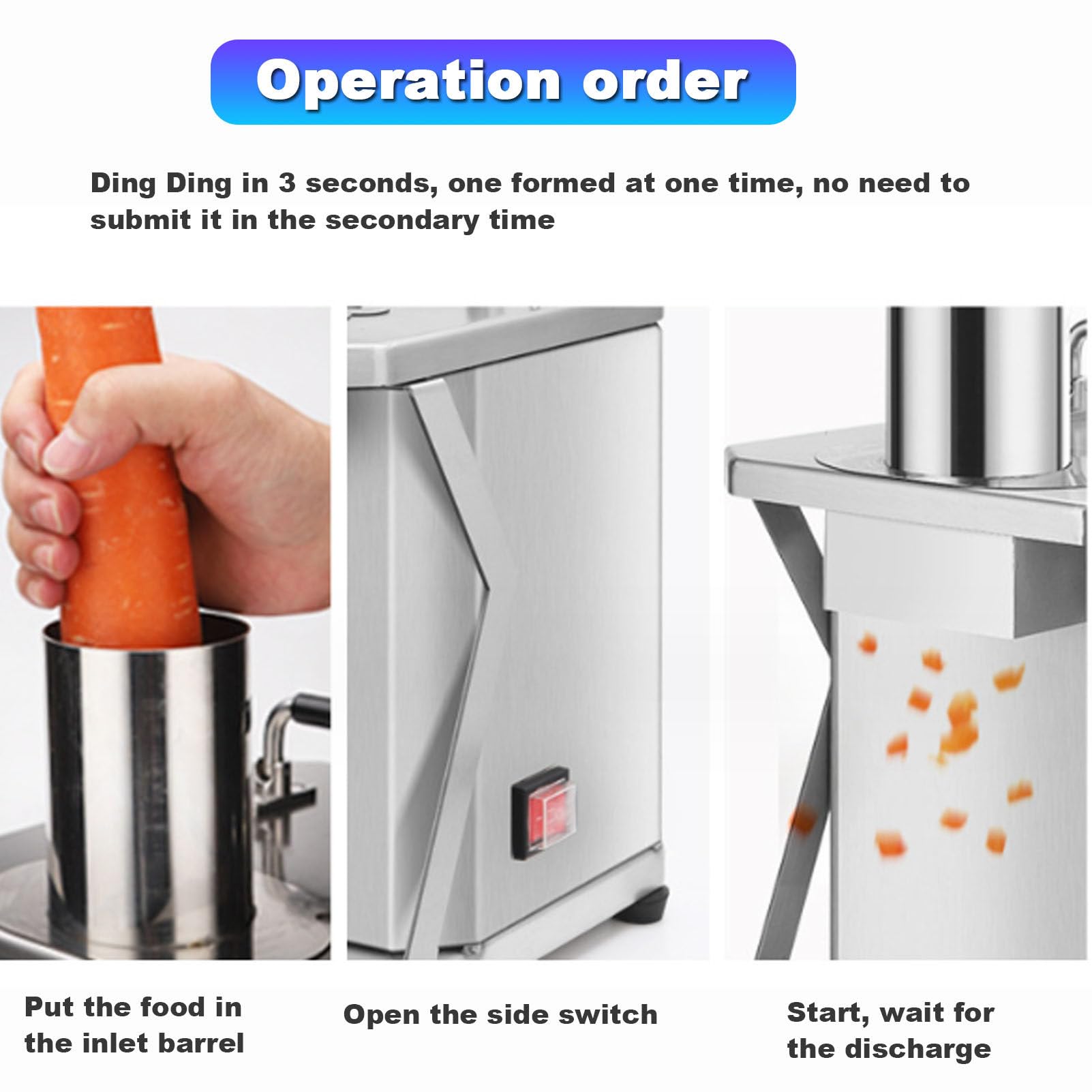 Cortador eléctrico de frutas y verduras, cortador de verduras desmontable para uso en la cocina del hogar, cortador de frutas eléctrico para restaurantes comerciales, cocina, z,15 mm