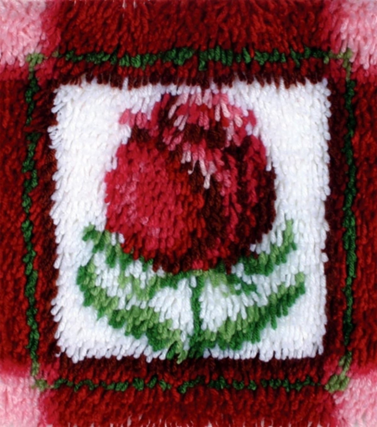 Caron Wonderart Latch Hook Kit 12 Inch X12 Inch - Little Rose