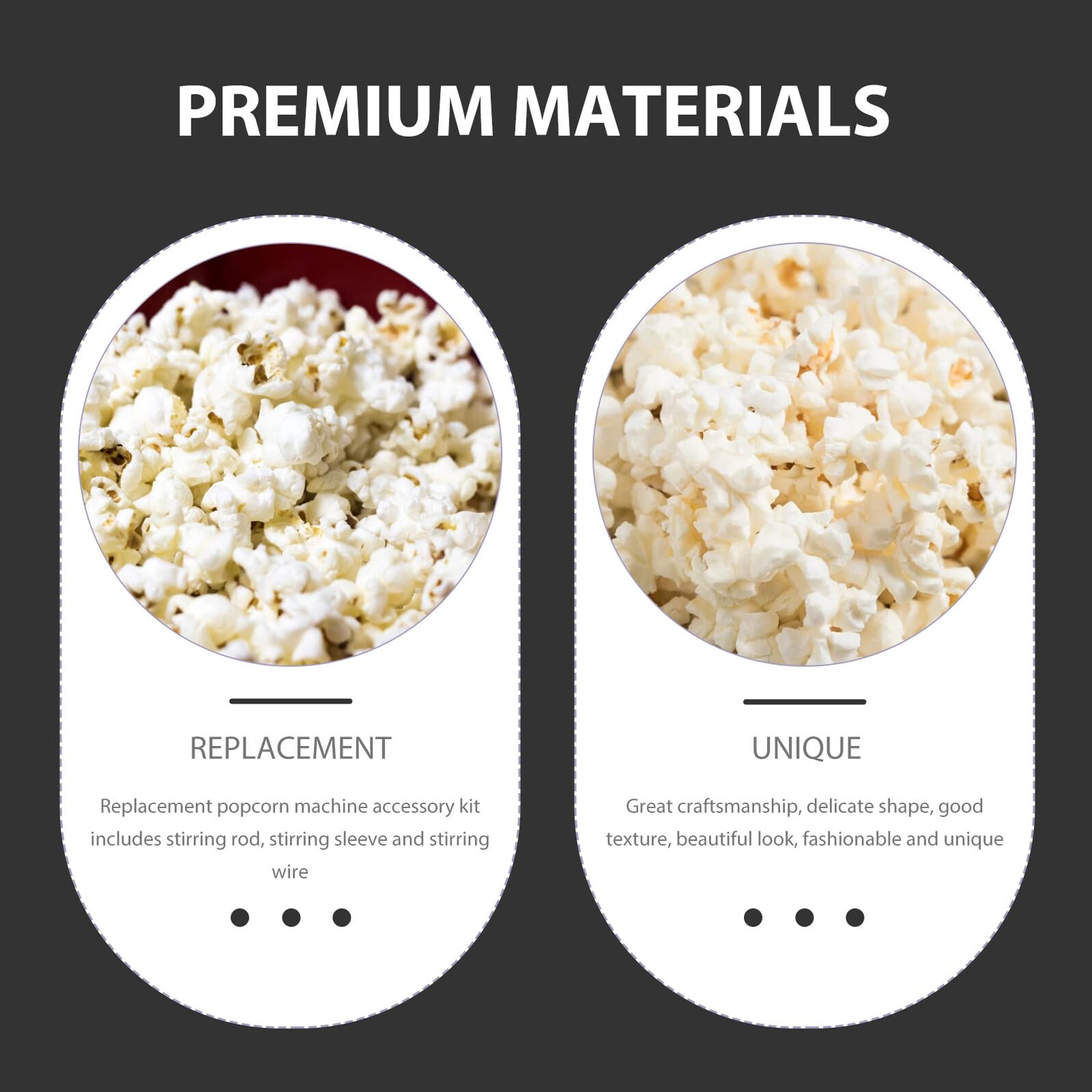 Veemoon Popcorn Zubehör Ersatzteile Rührstab und Eisendraht mit Feiner Form für Popcornmaschine Langlebiger Popcornmaschinen Rührer mit Hoher Leistung und Gleichmäßiger Verteilung