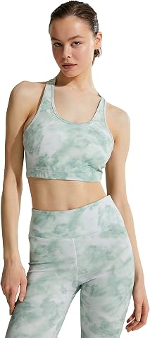 Batik Desenli Yoga Sütyeni Halter Yaka