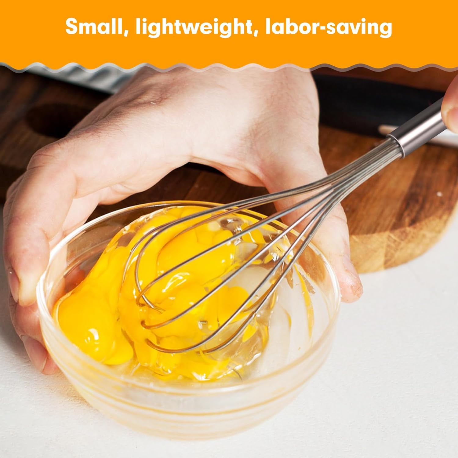 2 PCS Mini Whisk, Small Whisks for Cooking, Stainless Steel Mini Whisk Set - Essential Tiny Wire Whisk for Whisking, Beating, Blending Eggs & Sauces - Image 4