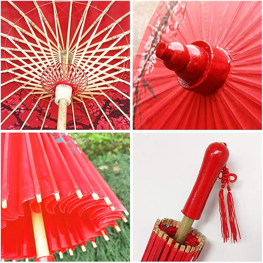 Miniatura 4 de KLgeri Paraguas de seda de hada estilo antiguo paraguas Hanfu largo borla paraguas clásico traje artesanal paraguas chino pintura antigua paraguas