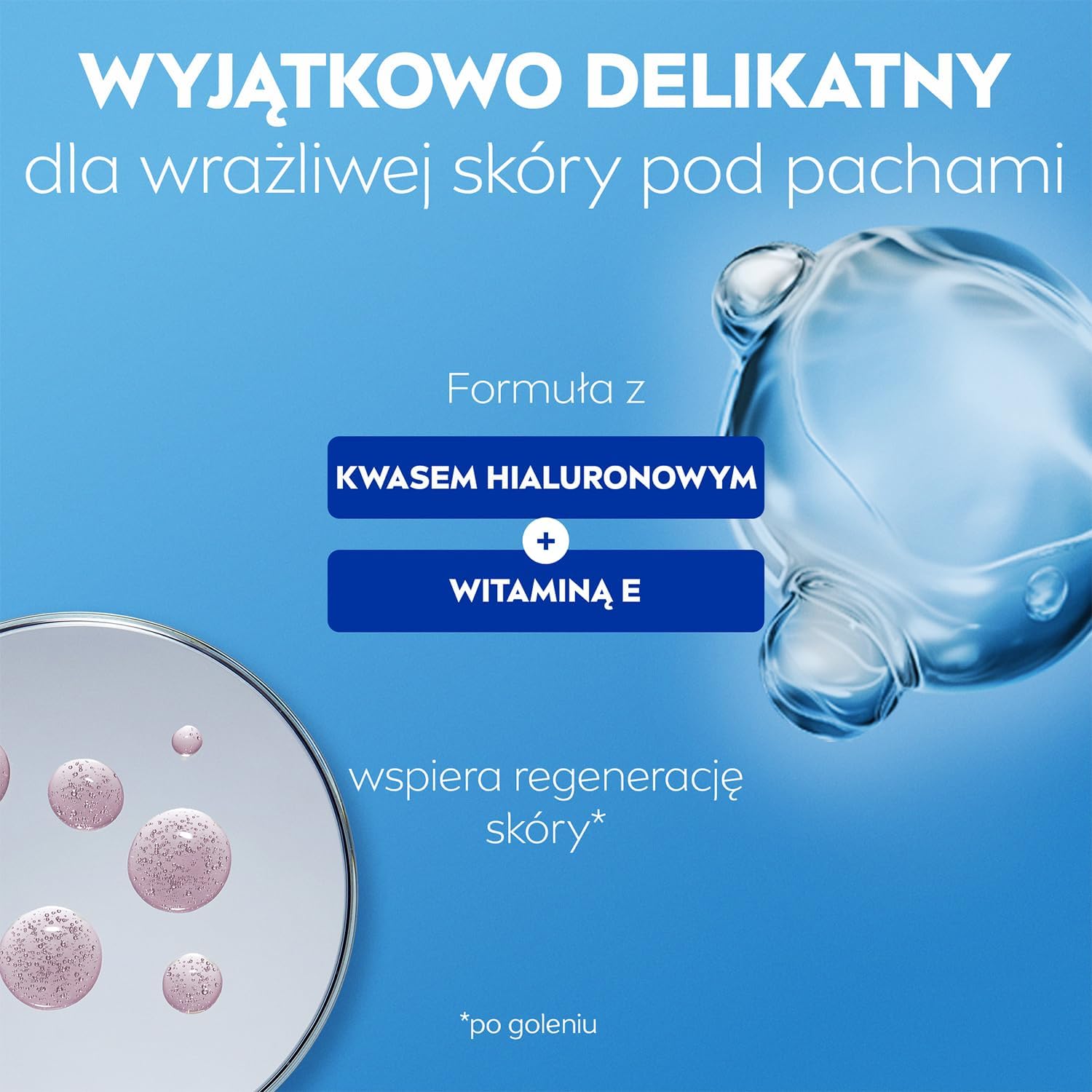 NIVEA Derma Control Restore Antyperspirant dla kobiet sztyft - 72h ochrony z kwasem hialuronowym i witaminą E 50 ml