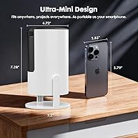 Vista 7 de [Aplicaciones integradas y Keystone automático] Mini proyector, proyector portátil con WiFi 6 y Bluetooth 5.2, proyector inteligente nativo 1080P