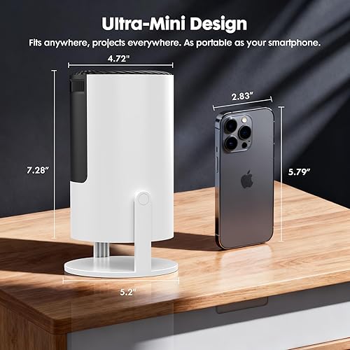 Miniatura 7 de [Aplicaciones integradas y Keystone automático] Mini proyector, proyector portátil con WiFi 6 y Bluetooth 5.2, proyector inteligente nativo 1080P