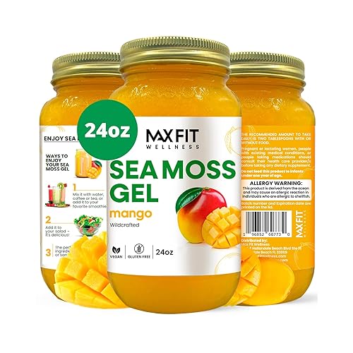Miniatura 8 de Gel de musgo marino con vitaminas de saúco, 24 onzas, gel de musgo marino de oro silvestre de Santa Lucía, 92 vitaminas y minerales, puro crudo