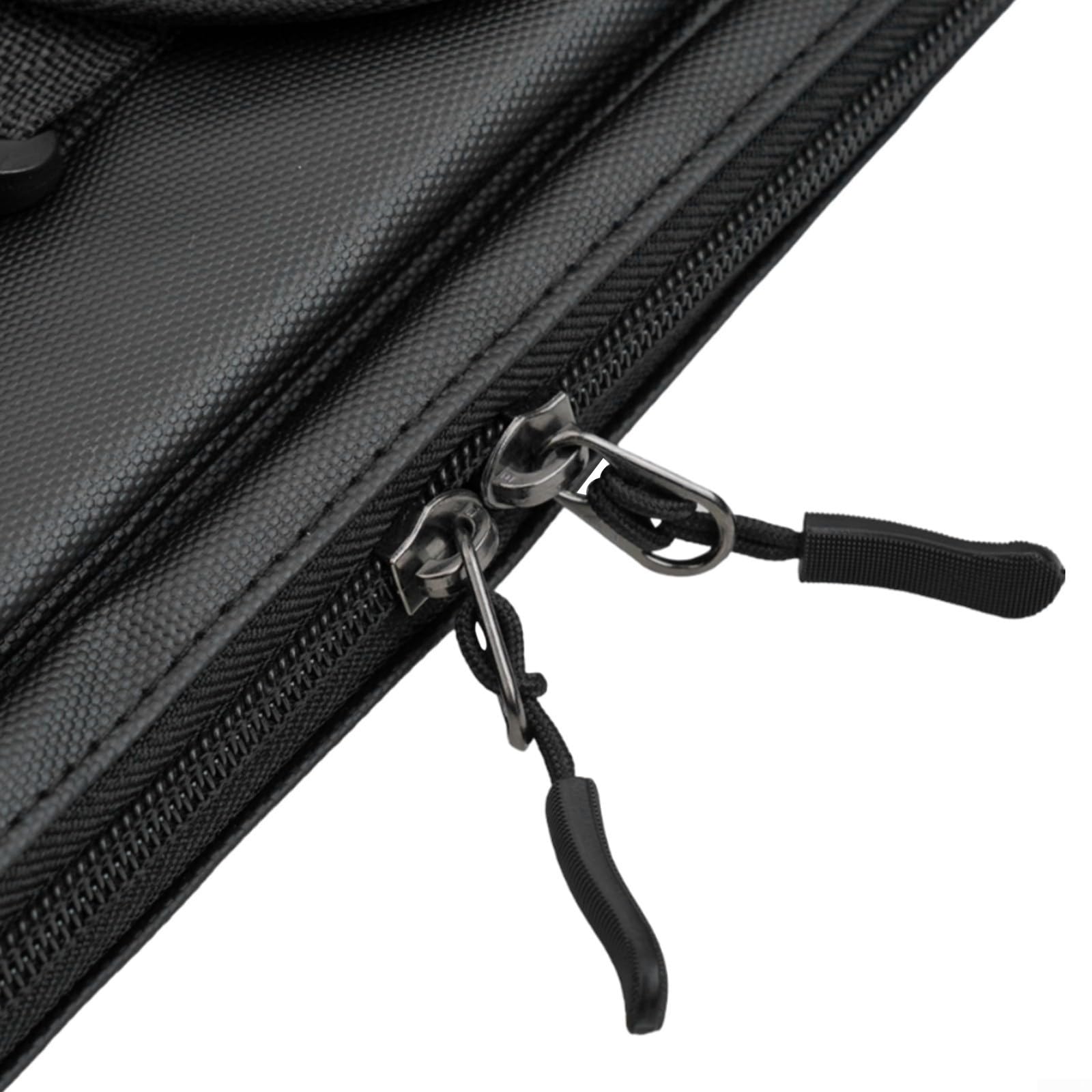 Custodia per Bacchette da per tamburo in Tessuto Oxford, Zaino Morbido Imbottito con Doppia Tasca, Custodia Protettiva per Accessori Musicali e Spartiti, Nero 45x26cm